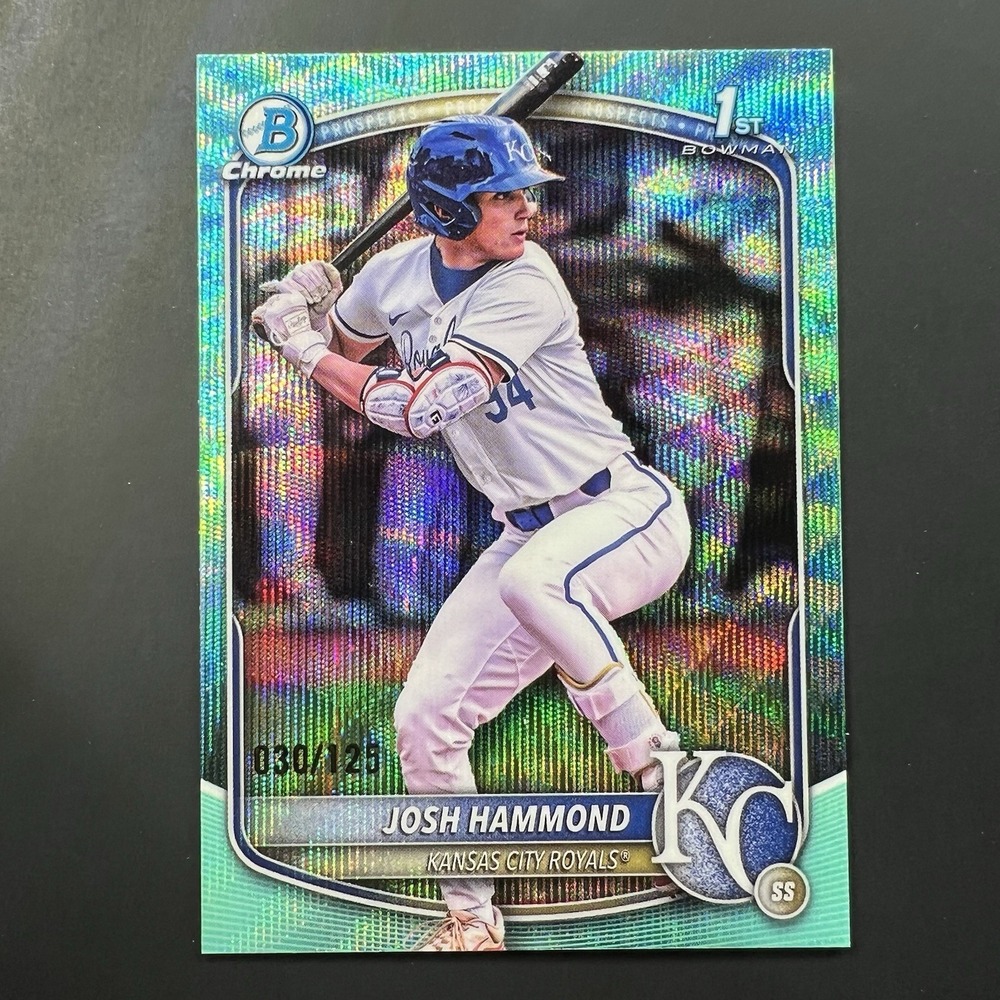 2025 Bowman Draft Josh Hammond 1st Chrome /125 Aqua Wave Refractor